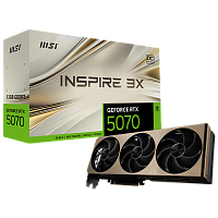 Видеокарта MSI RTX5070 INSPIRE 3X OC 12GB GDDR7 192bit 3xDP HDMI 3FAN RTL (RTX 5070 12G INSPIRE 3X OC)