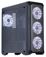 Корпус ZALMAN I3 NEO ARGB BLACK, ATX, BLACK, FRONT MESH, WINDOW, 2x3.5", 3x2.5", 1xUSB2.0, 2xUSB3.0, FRONT 3x120mm ARGB, REAR 1x120mm ARGB