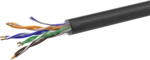 Кабель информационный NetOn 01-0301 кат.5E U/ UTP 4X2X0.51AWG PE внешний 305м черный