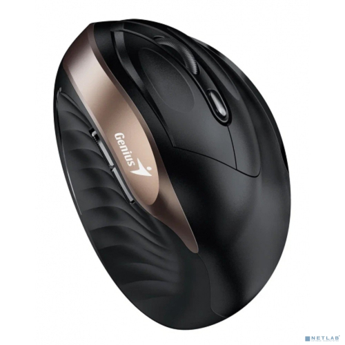 Мышь беспроводная Ergo 8250S черная (Champagne +Black), вертикальная эргономичная бесшумная мышь с подставкой для большого пальца (31030031400)