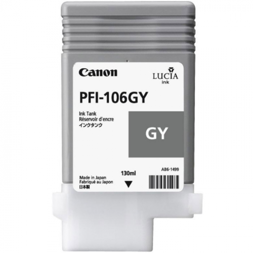 Картридж струйный Canon PFI-106GY серый 130 мл для imagePROGRAF iPF6400, iPF6450 (6630B001)