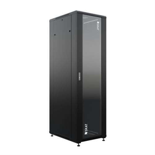 Телекоммуникационный шкаф (4402) Бастион SKAT TB-22R680GF-B Телекоммуникационный шкаф 22U/600x800мм/Пд-стекло/Зд-металл/RAL9005/53,3кг/1.5 л.г