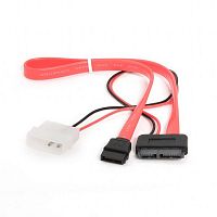 Gembird/ Cablexpert Кабель Combo miniSATA , molex+SATA/ miniSATA, 6pin+7pin, (длина инт-35см, пит-30см),(CC-SATA-C2)
