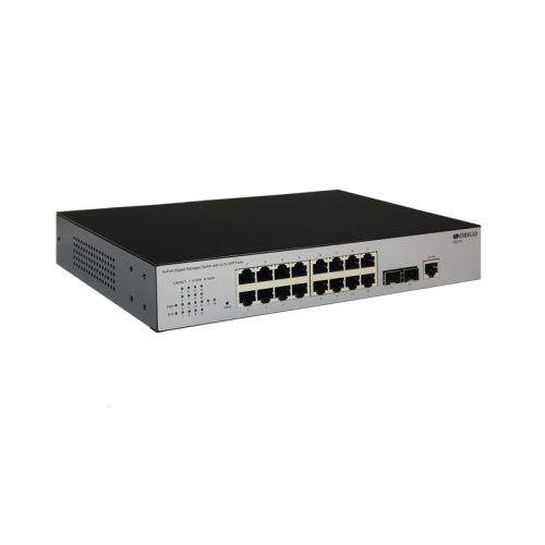 Managed L2 Switch 16x1000Base-T, 2x1000Base-X SFP, RJ45 Console, 19