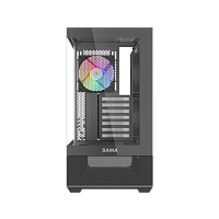 Корпус ПК без блока питания/ Case SAMA V40 Black, Midi-Tower, TG, 6x120mm ARGB, 2xUSB 3.0 + 1xUSB 3.1 Type-C, ATX, mATX, mITX Black (V40-BKADA6X1-GL)