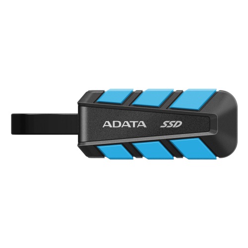 Внешний SSD ADATA 500Gb SC740 чёрно-синий [SC740-500G-CBU] (USB3.2 gen 2 type C, 1050/1000Mbs, 122x41x22mm, 40g, защита от падения, встроенный кабель)
