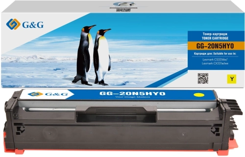 Картридж лазерный G&G GG-20N5HY0 20N5HY0 желтый (4500стр.) для Lexmark CS331dw/ CX331adwe