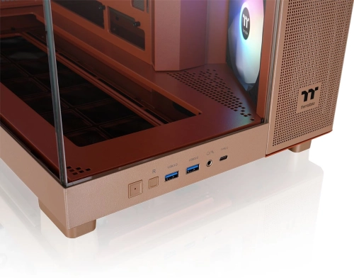 Корпус Thermaltake View 380 XL TG ARGB Gravel Sand коричневый без БП E-ATX 2x120mm 2xUSB3.0 audio bott PSU (CA-11E-00MGWN-00) фото 2
