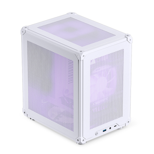 Корпус без блока питания/ Case JONSBO C6-ITX, Micro-Tower, no fan, 1xUSB-A 3.0 + 1xUSB-C 3.1, mDTX, mITX White (C6-ITX WHITE)