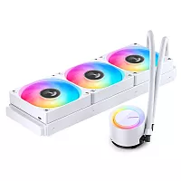 Система жидкостного охлаждения/ Water Cooling System JONSBO TG-360 White (300W, 360mm, White, ARGB/ Fans: 3x120mm, 66.19CFM, 35.4dBA, 1800RPM/ Pump height 72mm, 30dBA, 2400RPM, Rad thickness 27mm/ S: