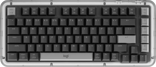 Клавиатура Logitech K75M механическая графитовый USB беспроводная BT/Radio Multimedia (подставка для запястий) (920-013299)