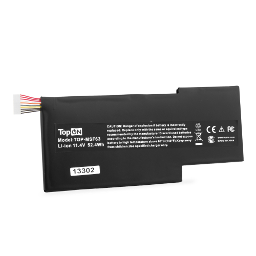 Аккумулятор для ноутбука MSI GF63 11.4V 4600mAh PN: BTY-M6K (TOP-MSF63)