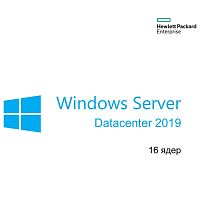 Эскиз Лицензия HPE Windows Server 2019 Datacenter Edition, RU, 16 ядер ROK DVD (P11061-251)