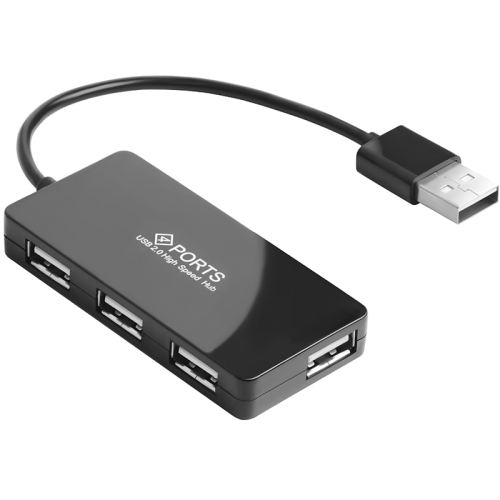 Greenconnect USB 2.0 Разветвитель GCR-UH244B на 4 порта 0,15m , black