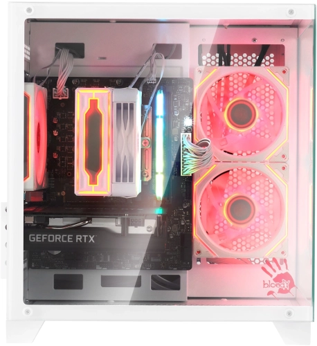 Корпус Bloody BD-CC105 белый без БП mATX 5x120mm 1xUSB2.0 1xUSB3.0 audio bott PSU (BD-CC105-WH) фото 6