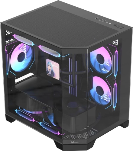 Корпус Formula Crystal Z6M Floe черный без БП mATX 4x120mm 2xUSB3.0 audio bott PSU (CRYSTAL Z6M FLOE BLACK) фото 5