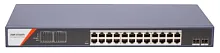 Коммутатор Hikvision DS-3E1526P-SI (L2) 24x1Гбит/ с 2xКомбо(1000BASE-T/ SFP) 2SFP 24PoE 370W управляемый (DS-3E1526P-SI-24P2F)