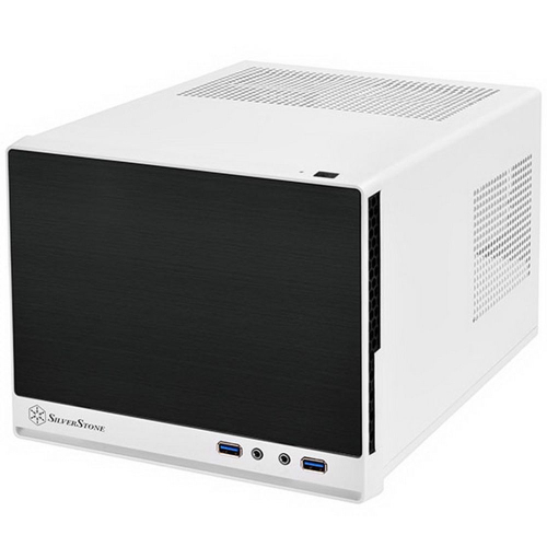 Корпус Silverstone SST-SG13WB-Q (USB 3.0) Sugo Mini-ITX Compact Computer Cube Case, Plastic Front Panel with Faux Aluminum Finish, black white, RTL {4} (G410SG13WBQ0020)