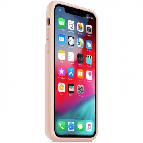 Чехол Apple Smart Battery Case для iPhone XS Max, силикон розовый песок (MVQQ2ZM/A) фото 3