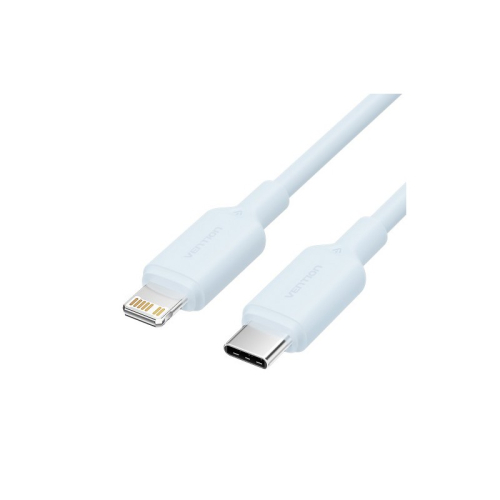 Кабель Vention USB 2.0 CM/Lightning 8M для iPad/iPhone 3A - 1м. Голубой (LAKSF)