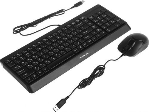 Клавиатура + мышь A4Tech Fstyler F1512 клав:черный мышь:черный USB (F1512 BLACK) фото 9