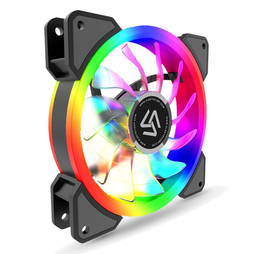 Вентилятор в корпус ALSEYE CRLS-300DS 3pcs argb fan kit with controller,2pcs LED strips,size:120*120*25mm,Voltage:12V,Current:0.2A-0.41A,Speed:700-1800RPM±10%,Airflow: 30.4-55.3CFM,Airpressure:1.02-1.52mmh20,Noise:12.2-18 (AS.11.0014) фото 2