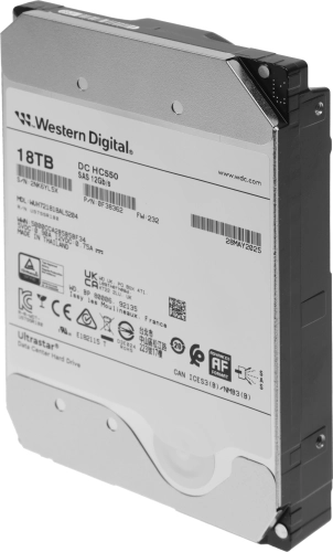 Жесткий диск WD SAS 3.0 18TB 0F38362 WUH721818AL5204 Server Ultrastar DC HC550 512E (7200rpm) 512Mb 3.5
