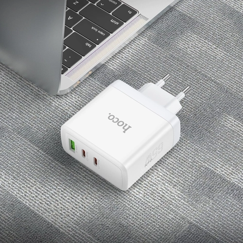Сетевое зар./устр. Hoco N30 Glory 25W 3.25A+3A+1.5A (PD+QC) универсальное белый (84155)