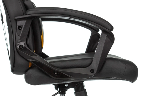 Кресло игровое Zombie Driver черный/ желтый экокожа с подголов. крестов. пластик (ZOMBIE DRIVER YEL) фото 10