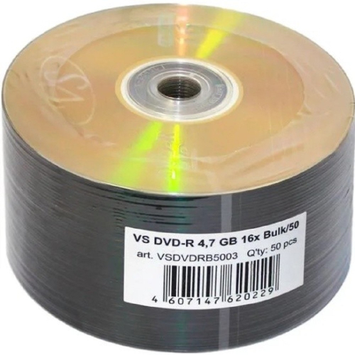 Диски VS DVD-R 4,7 GB 16x Bulk/ 50 (VSDVDRB5003)