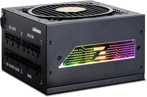 Блок питания Zalman ZM850-TMX2 VIEW, 850W, ATX12V v3.0, APFC, 12cm Fan, 80+ Gold Gen5, Full Modular, side ARGB lights, Retail
