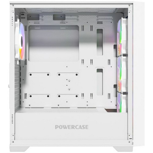 Powercase ByteFlow White, Tempered Glass, 4x 120mm ARGB fans, ARGB HUB, белый, ATX (CBFW-A4) фото 4