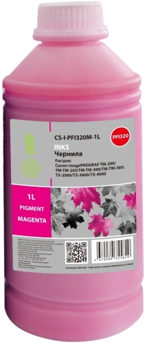 Чернила Cactus CS-I-PFI320M-1L PFI-320/120 пурпурный1000мл для Canon imagePROGRAF TM-200/TM-205/TM-300/TM-30