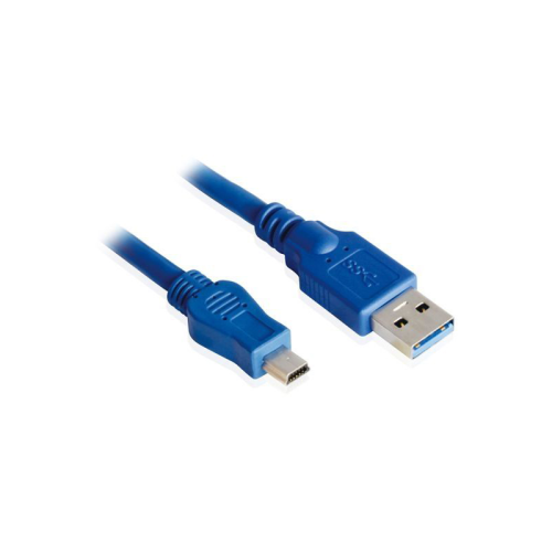Кабель интерфейсный USB 3.0 1.0m Premium Greenconnect GC-U3A2109-1m AM / mini B AM 10pin, 24 / 28 AWG экран, синий, пакет