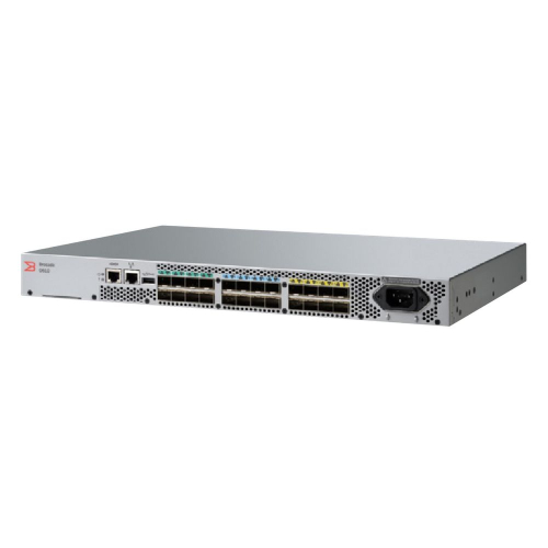 Коммутатор Brocade G610 24-port FC Switch, 24-port licensed, incl 24x 32Gb SWL SFP+, Enterprise Bundle Lic (ISL Trunking, Fabric Vision, Extended Fabric), Official Lic - Upgradable FOS, 1 PS, БЕЗ крепежа для ? (BR-G610-24-32G_NR)