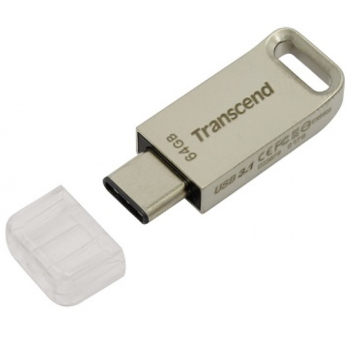 Флеш-накопитель Transcend 64GB JetFlash 850, Silver Plating USB 3.1 TYPE C (TS64GJF850S) фото 2