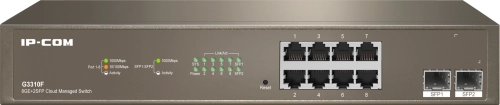 IP-COM G3310F Коммутатор управляемый, 8 портов, 8x1 Гбит/ с, SFP 2x1 Гбит/ с, настенный