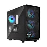 Корпус ПК без блока питания/ Fractal Design Meshify 2 RGB TG Light Tint, Midi-Tower, 4x140mm RGB E-ATX, ATX, mATX, mITX Black (FD-C-MES2A-06)