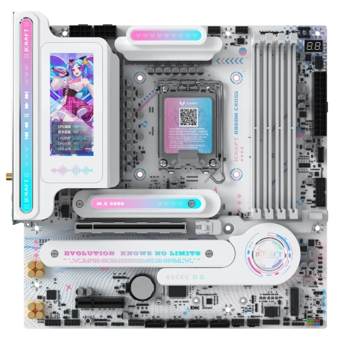 Материнская плата MAXSUN MS-iCraft 860M CROSS, LGA1851, B860, 4*DDR5, 4*SATA3, 2*M.2, USB 3.2, USB 2.0, Type-C, 1*PCIEx16, 1*PCIex4, HDMI+DP, mATX фото 2