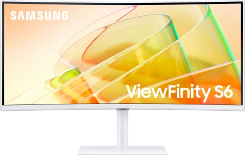 Монитор Samsung 34 ViewFinity S6 S34C650TAUXEN белый VA LED 5ms 21:9 HDMI M/ M полуматовая HAS Piv 350cd 178гр/ 178гр 3440x1440 100Hz FreeSync DP Ultra WQHD USB 8.1кг (LS34C650TAUXEN) фото 4