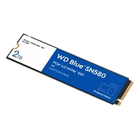Твердотельный накопитель/ WD SSD Blue SN570 NVMe, 2000GB, M.2(22x80mm), NVMe, PCIe 3.0 x4, 3D TLC, R/ W 3500/ 3500MB/ s, IOPs 600 000/ 600 000, TBW 900, DWPD 0.2 (12 мес.) (WDS200T3B0E)