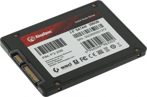 Твердотельный накопитель/ Kingspec SSD P3-256, 256GB, 2.5 7mm, SATA3, R/W 550/520MB/s, IOPs н.д./н.д., TBW 120, DWPD 0.4 (3 года) фото 5