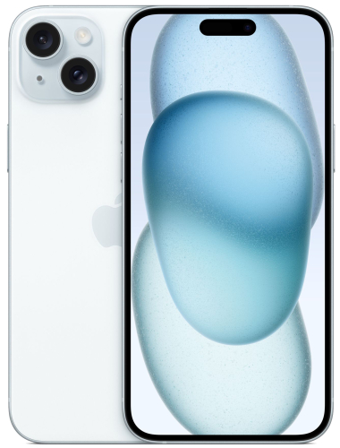 Смартфон Apple A3096 iPhone 15 Plus 256Gb голубой моноблок 3G 4G 2Sim 6.7