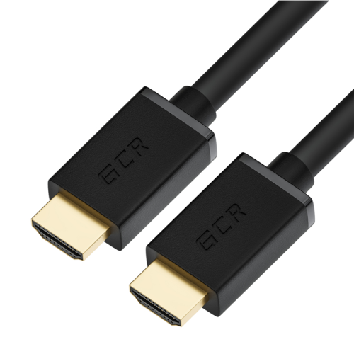 GCR Кабель 1.0m HDMI версия 2.0, HDR 4:2:2, Ultra HD, 4K 60 fps 60Hz/ 5K*30Hz, 3D, AUDIO, 18.0 Гбит/ с, 28/ 28 AWG, OD7.3mm, тройной экран, черный, GCR-HM411-1.0m