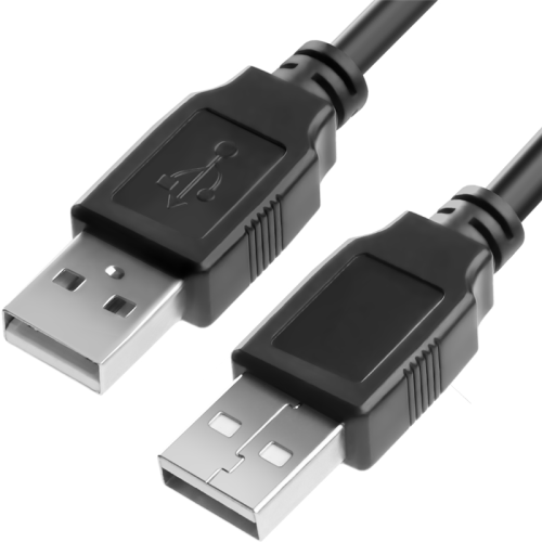 Greenconnect Кабель 1.5m USB 2.0, AM/ AM, черный, 28/ 28 AWG, экран, армированный, морозостойкий, GCR-UM2M-BB2S-1.5m