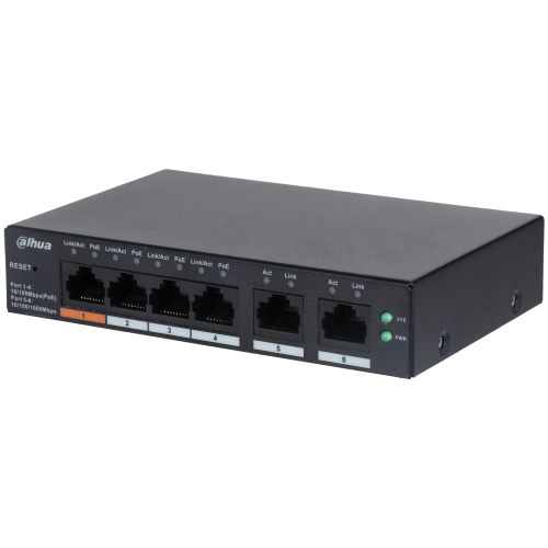 Коммутатор PoE DAHUA (DH-CS4006-4ET-60)