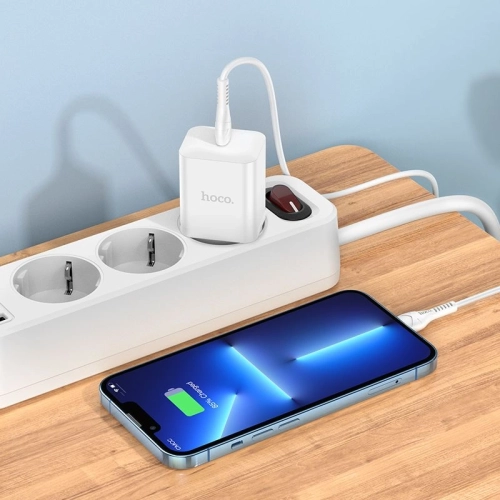 Сетевое зар./ устр. Hoco N27 White 20W (PD+QC+AFC) USB-C белый
