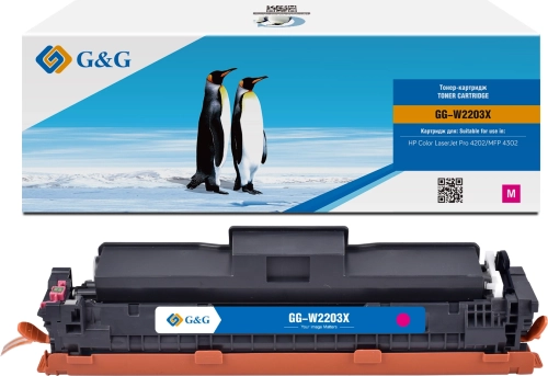 Картридж лазерный G&G GG-W2203X W2203X пурпурный (5500стр.) для HP CLJ Pro 4202/ MFP 4302