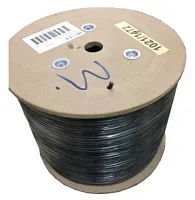 Кабель сетевой FTP 4 пары cat.5E solid 0.51мм CCA 305м черный outdoor (774117) (774117#MLN)