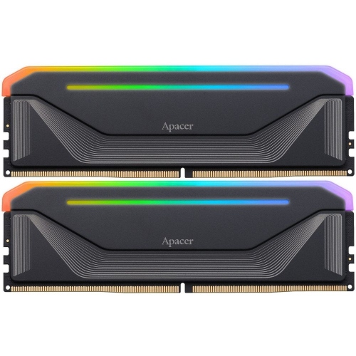 Модуль памяти Apacer 64GB DDR5 5200 DIMM OC NOX RGB w/ HS, kit 2x32GB CL40, 1.25V (AH5U64G52C522NBAA-2)